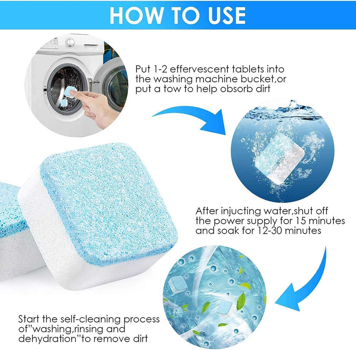 Washing Machine Cleaning Tablets | š„Pack of 20 Tabsš„